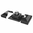 Boerbel Aluminum Post Mount 2"