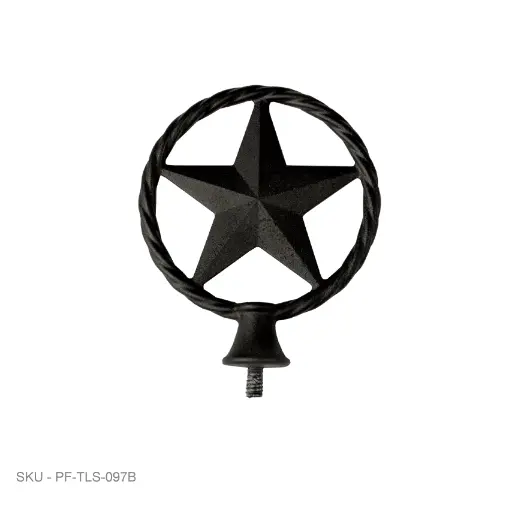 [PF-TLS-097B] Post Caps Accent Finials - Texas Star Lasso